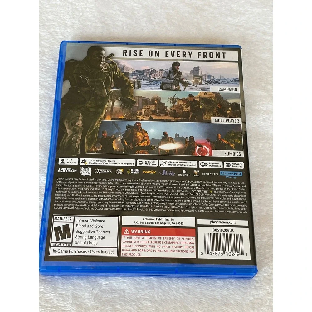 Call of Duty Vanguard PS5 PlayStation 5 Activision Sledgehammer Games WWII
